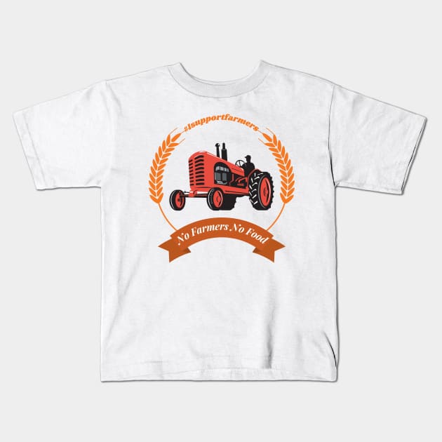 No Farmers No Food Kids T-Shirt by A Jersey Store